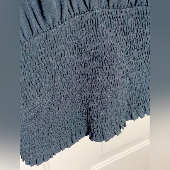 Perfectly Priscilla L dolman sleeve Black Blouse with Ruching - Picture 6 of 8